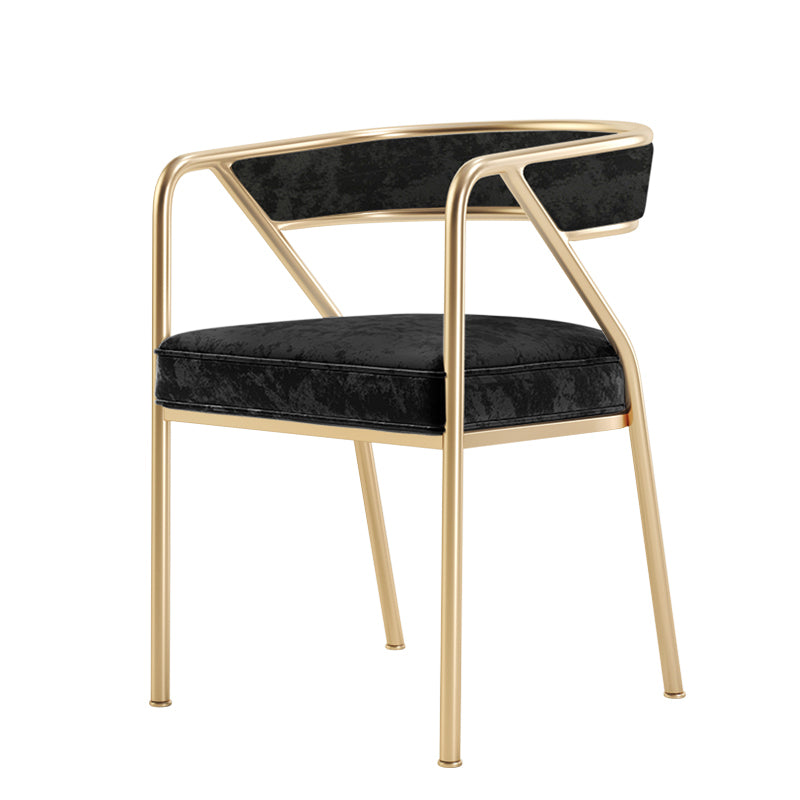 Flannel Scandinavian Restaurant Arm Chair Open Multi-color Dining Chair
