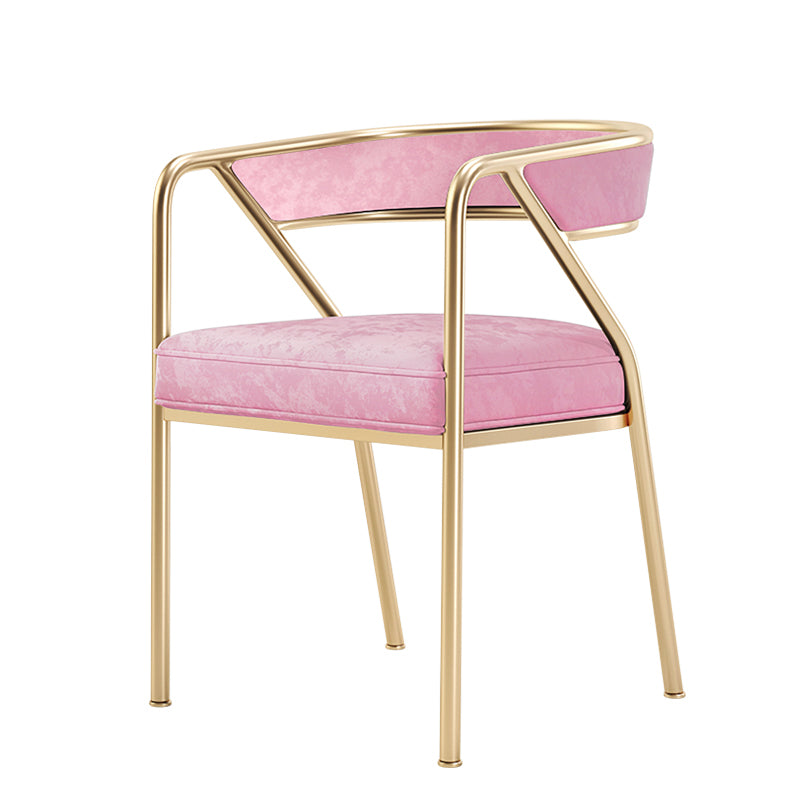 Flannel Scandinavian Restaurant Arm Chair Open Multi-color Dining Chair