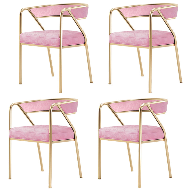 Flannel Scandinavian Restaurant Arm Chair Open Multi-color Dining Chair