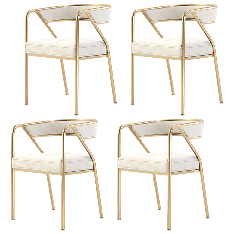 Flannel Scandinavian Restaurant Arm Chair Open Multi-color Dining Chair