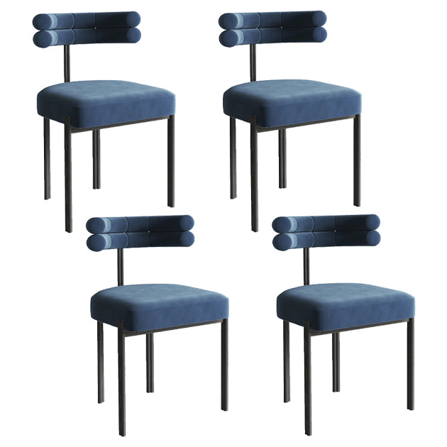Les chaises en métal de style de Glam placent les chaises latérales arrière ouvertes de cuisine de salle à manger