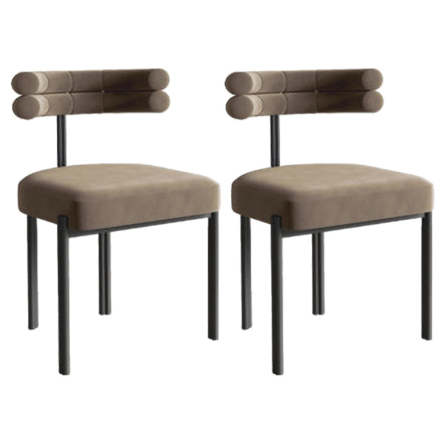 Les chaises en métal de style de Glam placent les chaises latérales arrière ouvertes de cuisine de salle à manger