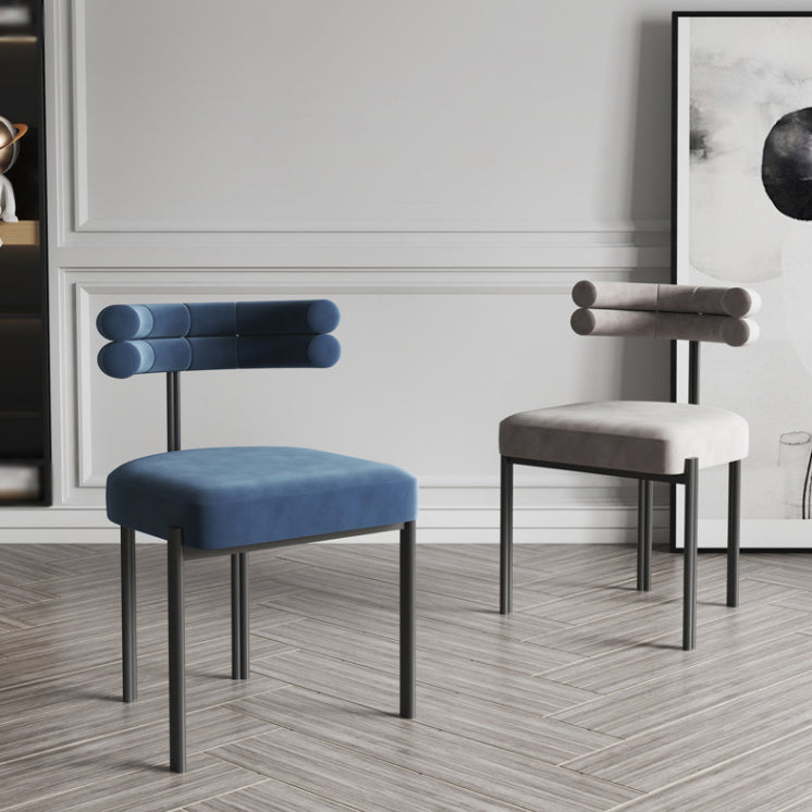 Les chaises en métal de style de Glam placent les chaises latérales arrière ouvertes de cuisine de salle à manger