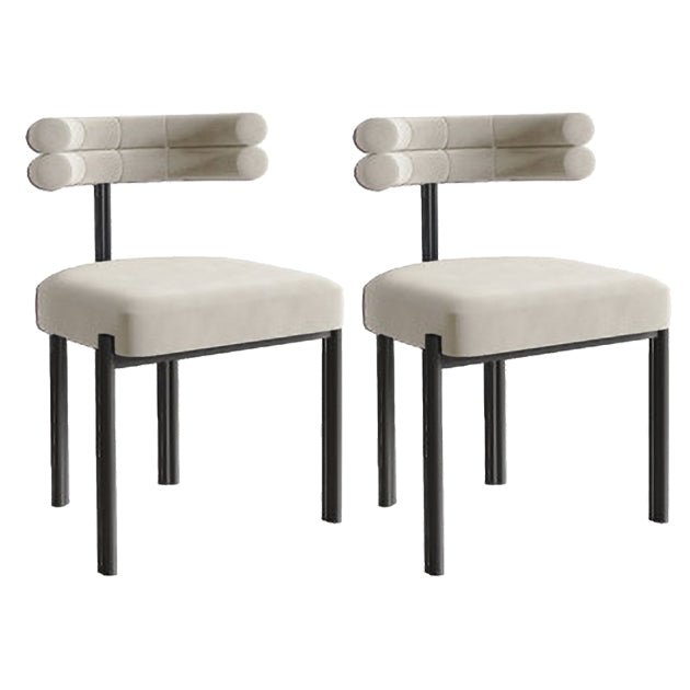 Les chaises en métal de style de Glam placent les chaises latérales arrière ouvertes de cuisine de salle à manger