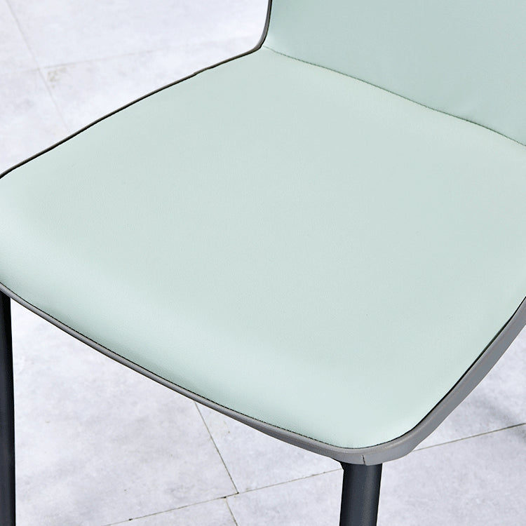 Home Scandinavian Side Chair Indoor Solid Back Metal Dining Room Chair