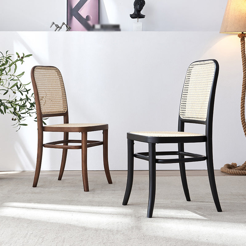 Modern Solid Wood Kitchen Dining Side Chair Opening Back Dining Side Chair