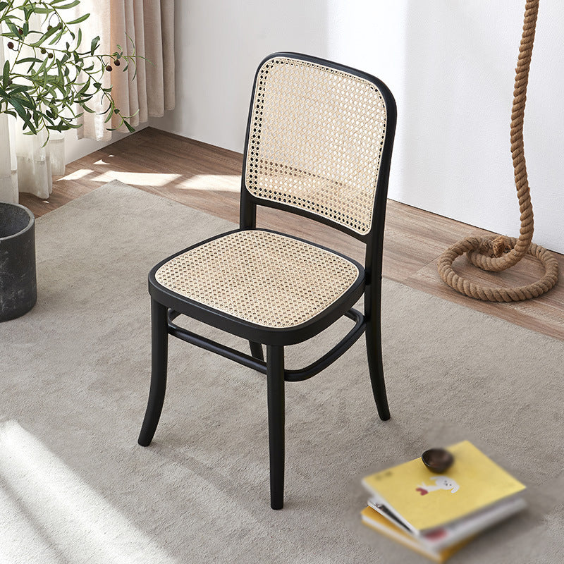 Modern Solid Wood Kitchen Dining Side Chair Opening Back Dining Side Chair