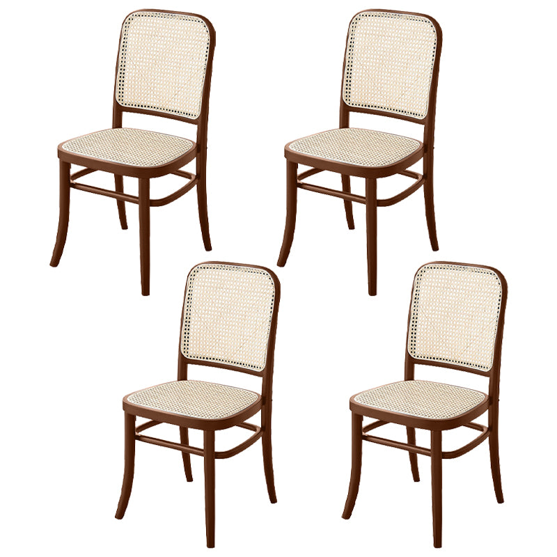Modern Solid Wood Kitchen Dining Side Chair Opening Back Dining Side Chair