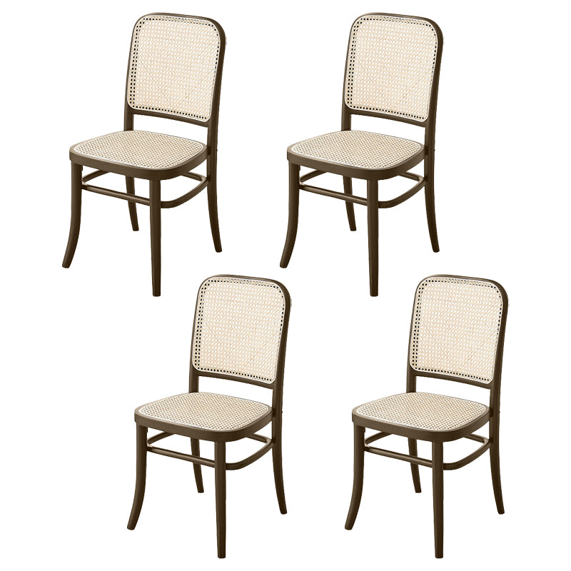 Modern Solid Wood Kitchen Dining Side Chair Opening Back Dining Side Chair