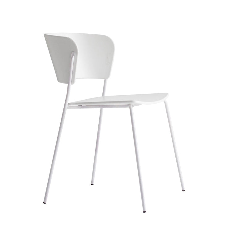 Contemporary Dining Chair Open Back Side Chair with Metal Legs for Home Use