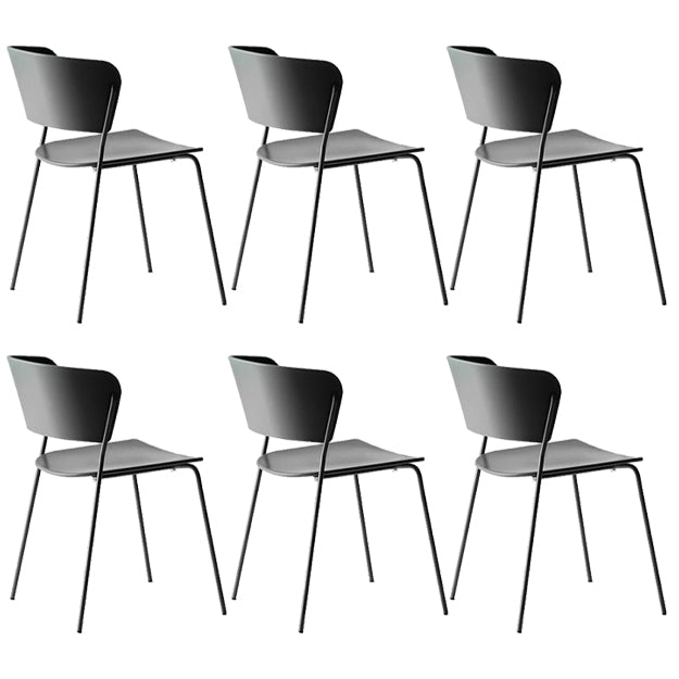 Contemporary Dining Chair Open Back Side Chair with Metal Legs for Home Use
