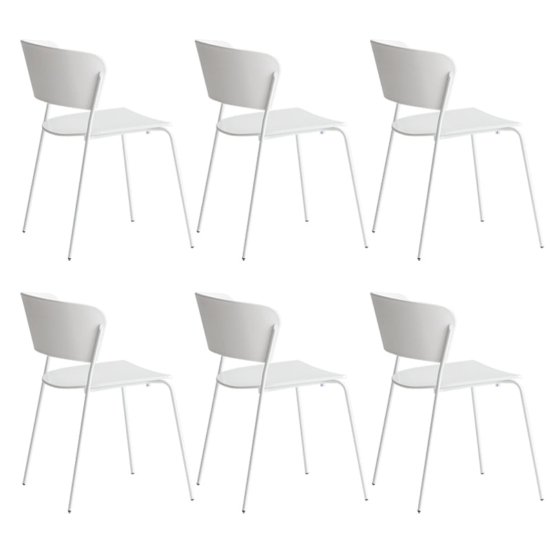 Contemporary Dining Chair Open Back Side Chair with Metal Legs for Home Use