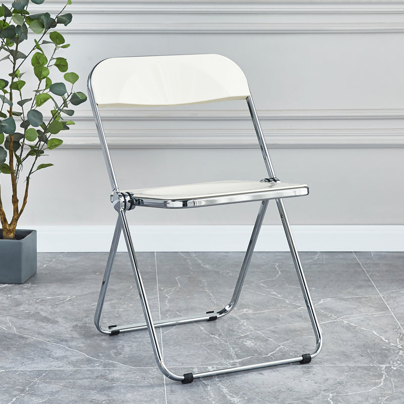 Metal sin brazos del estilo nórdico que cena la silla lateral plegable apilable de las sillas para el uso en el hogar
