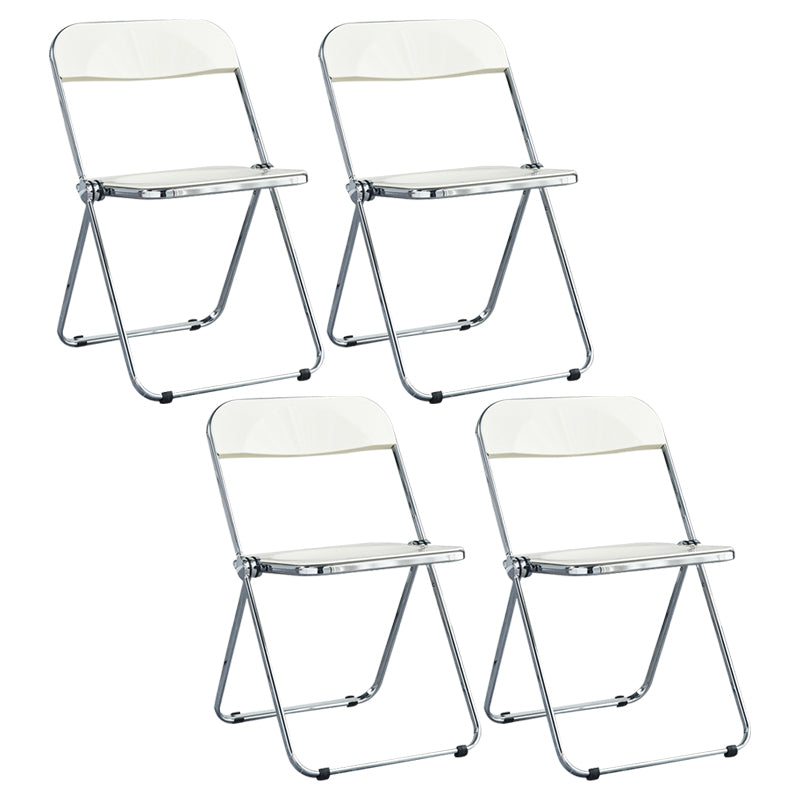 Metal sin brazos del estilo nórdico que cena la silla lateral plegable apilable de las sillas para el uso en el hogar
