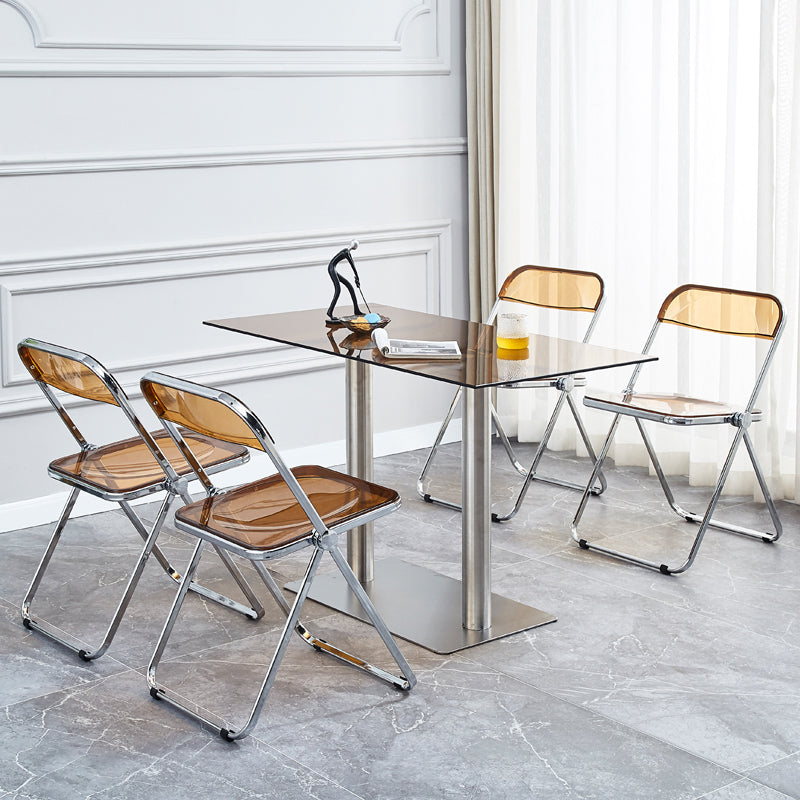 Chaises de salle à manger en métal sans bras de Style nordique, chaise latérale pliante empilable pour usage domestique