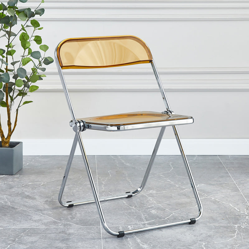 Metal sin brazos del estilo nórdico que cena la silla lateral plegable apilable de las sillas para el uso en el hogar