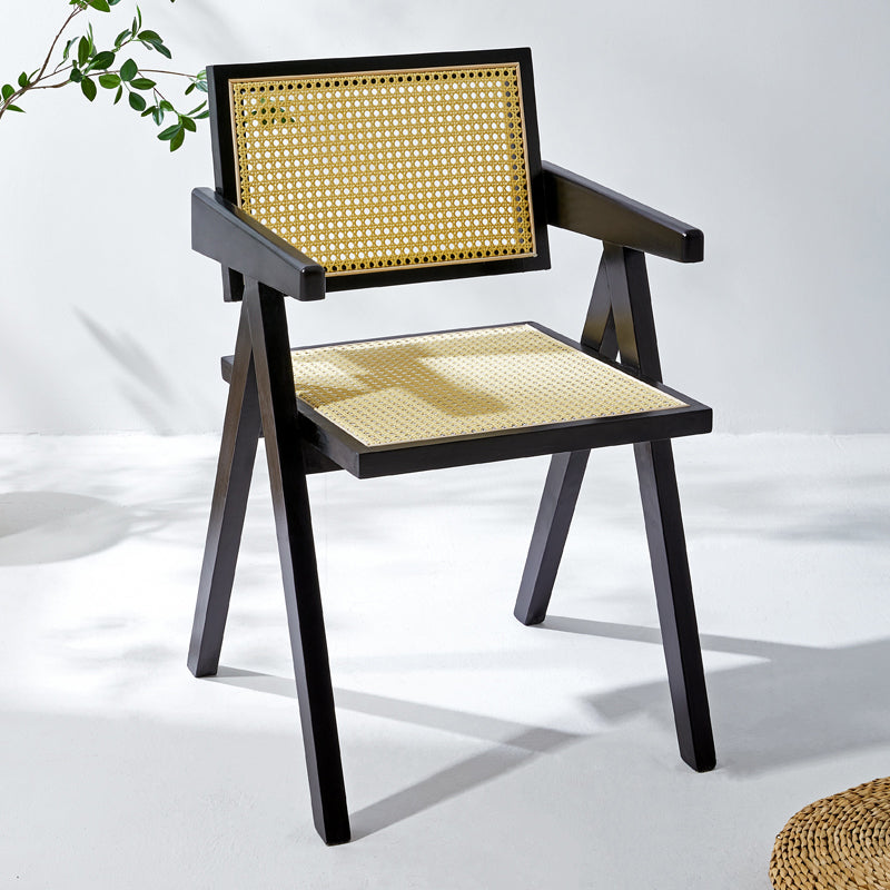 Wooden Dining Side Chairs Modern Indoor-Outdoor Open Back Dining Chair, 20'' Wide