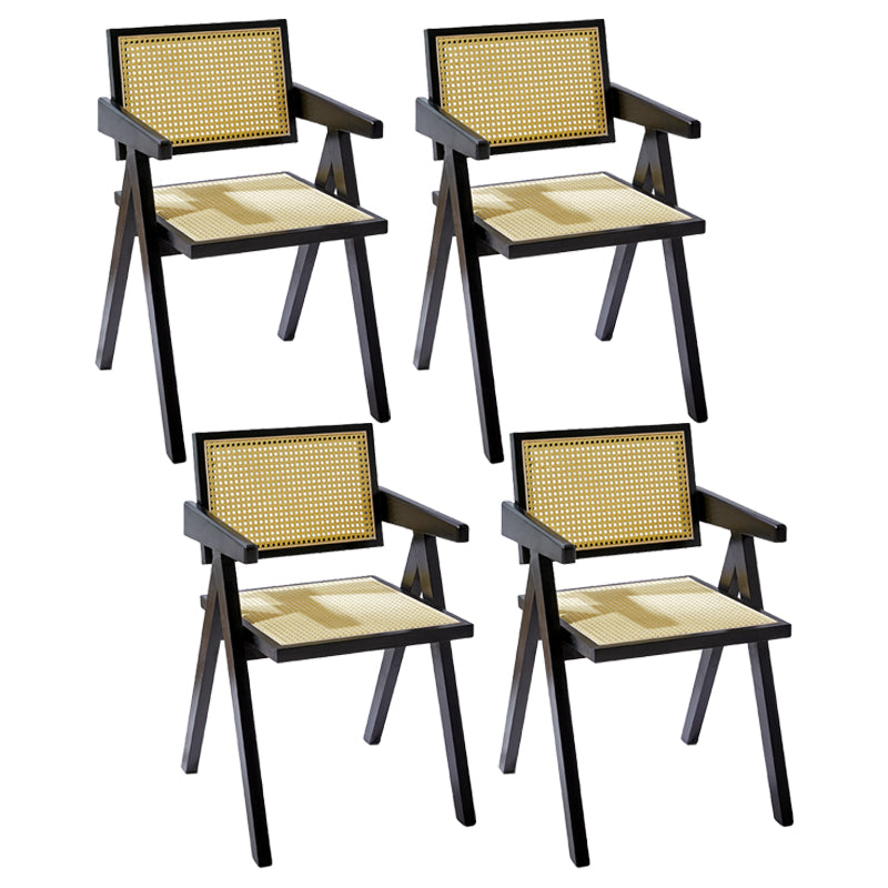 Wooden Dining Side Chairs Modern Indoor-Outdoor Open Back Dining Chair, 20'' Wide