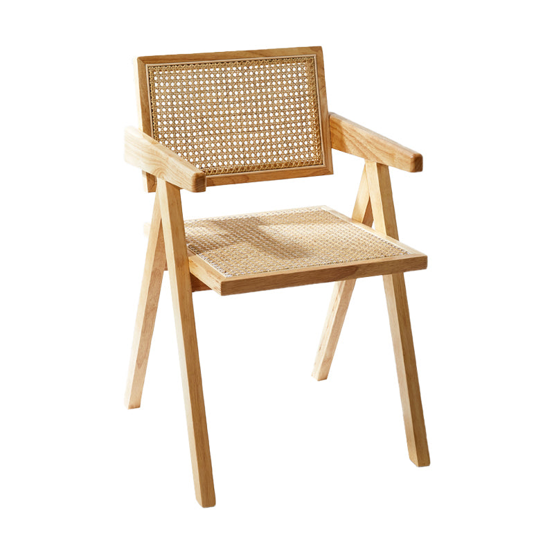 Wooden Dining Side Chairs Modern Indoor-Outdoor Open Back Dining Chair, 20'' Wide