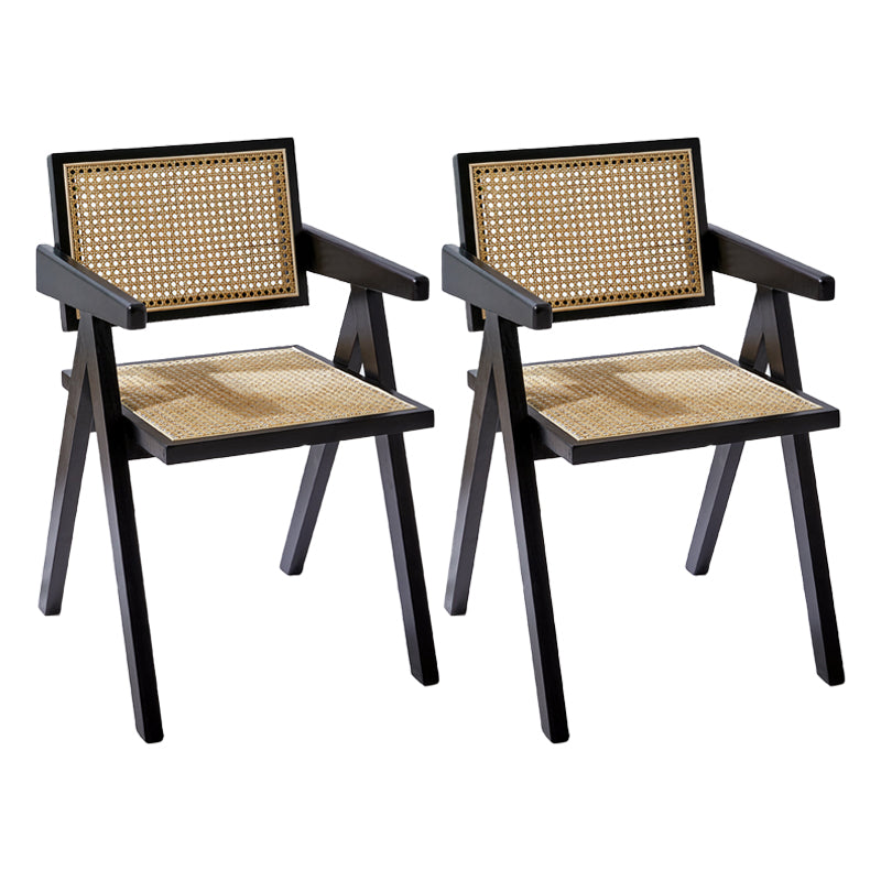 Wooden Dining Side Chairs Modern Indoor-Outdoor Open Back Dining Chair, 20'' Wide