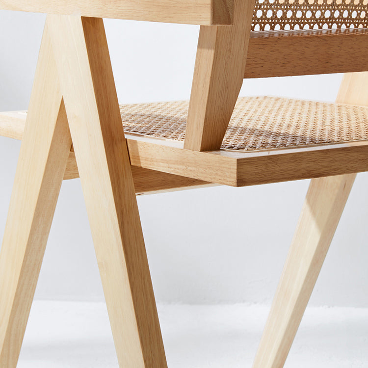 Wooden Dining Side Chairs Modern Indoor-Outdoor Open Back Dining Chair, 20'' Wide
