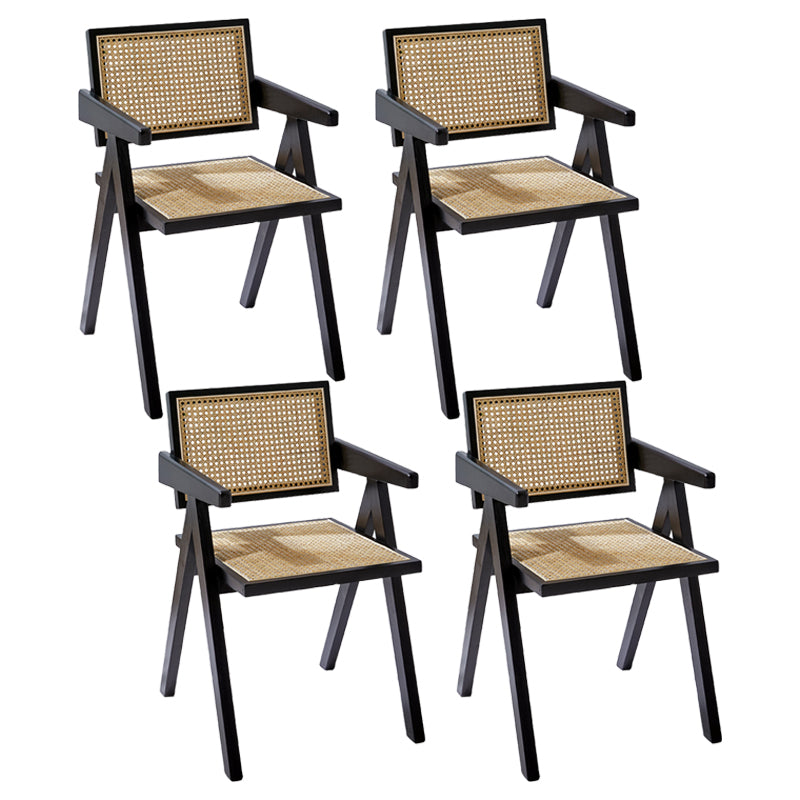 Wooden Dining Side Chairs Modern Indoor-Outdoor Open Back Dining Chair, 20'' Wide