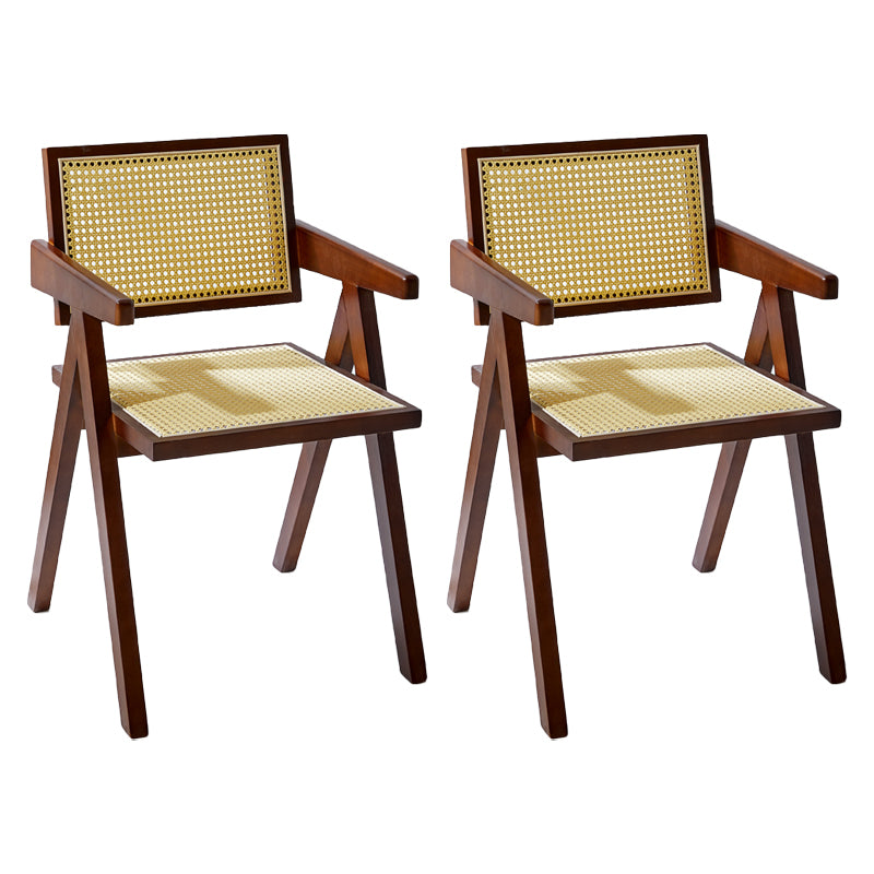 Wooden Dining Side Chairs Modern Indoor-Outdoor Open Back Dining Chair, 20'' Wide