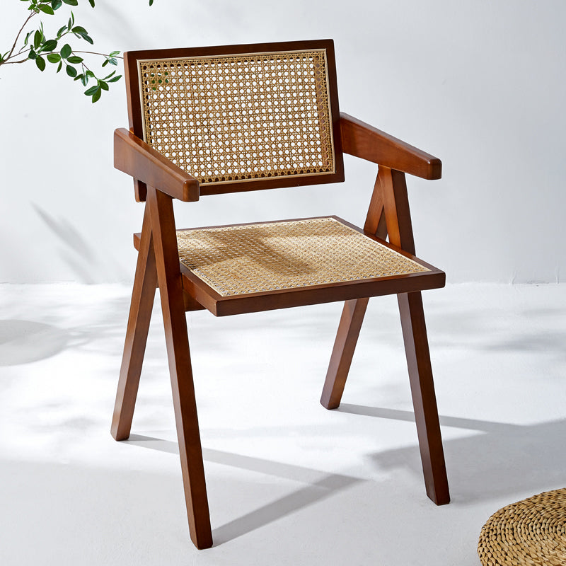 Wooden Dining Side Chairs Modern Indoor-Outdoor Open Back Dining Chair, 20'' Wide