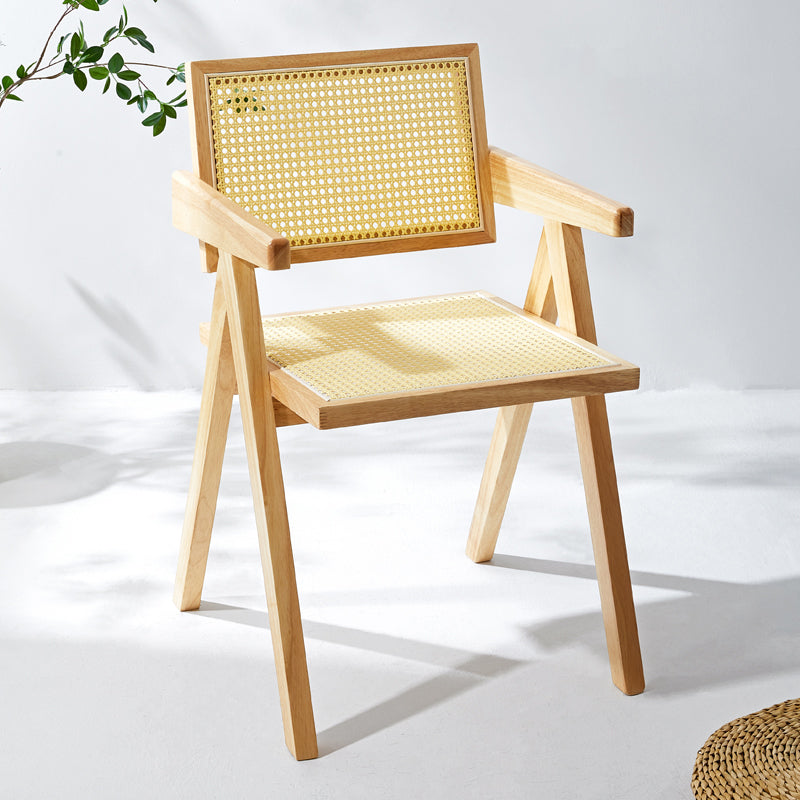 Wooden Dining Side Chairs Modern Indoor-Outdoor Open Back Dining Chair, 20'' Wide