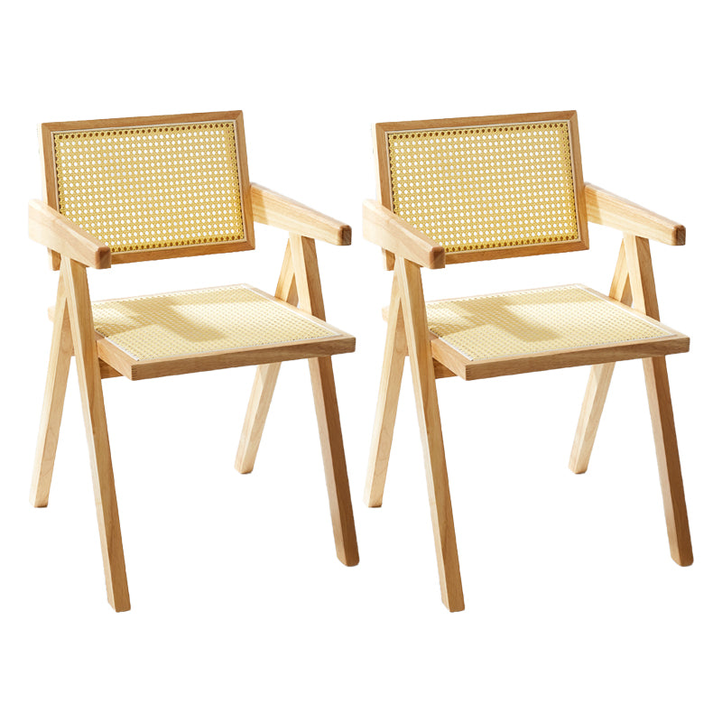 Wooden Dining Side Chairs Modern Indoor-Outdoor Open Back Dining Chair, 20'' Wide