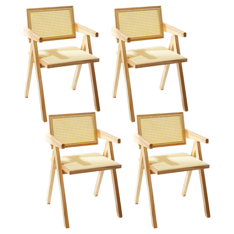 Wooden Dining Side Chairs Modern Indoor-Outdoor Open Back Dining Chair, 20'' Wide