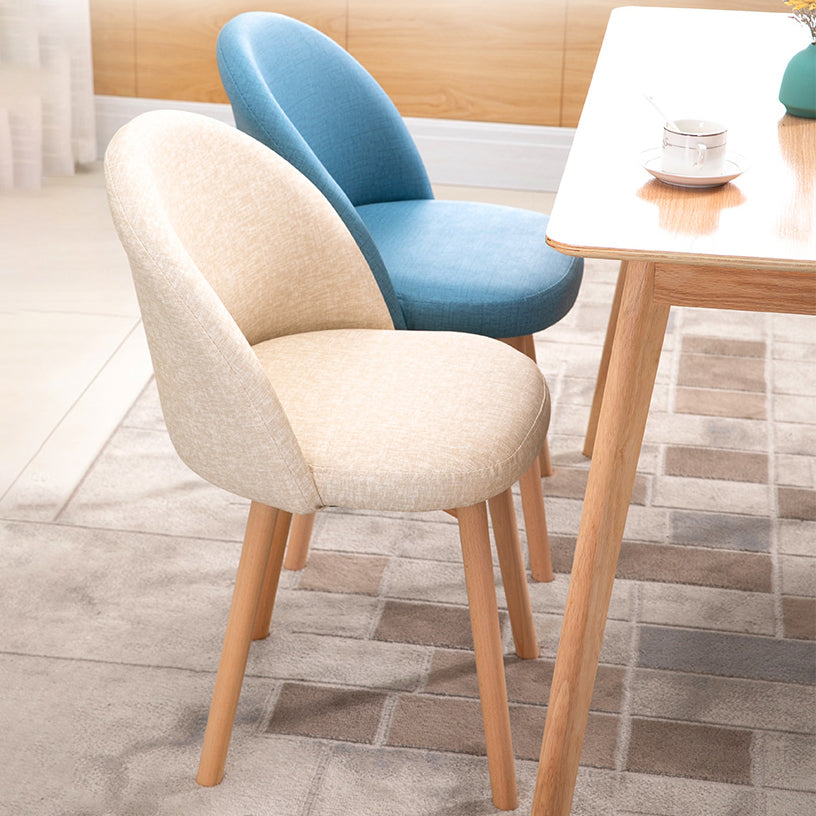 Scandinavian Home Side Chair Parsons Back Wood Upholstered Dining Room Chair
