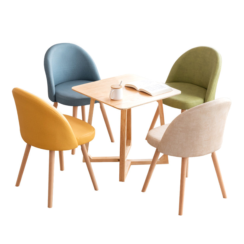 Scandinavian Home Side Chair Parsons Back Wood Upholstered Dining Room Chair