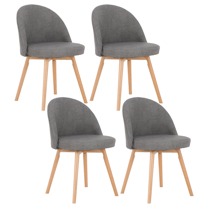 Scandinavian Home Side Chair Parsons Back Wood Upholstered Dining Room Chair