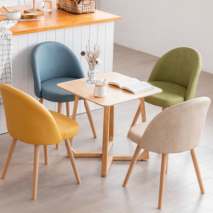 Scandinavian Home Side Chair Parsons Back Wood Upholstered Dining Room Chair