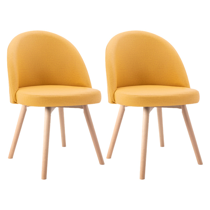 Scandinavian Home Side Chair Parsons Back Wood Upholstered Dining Room Chair