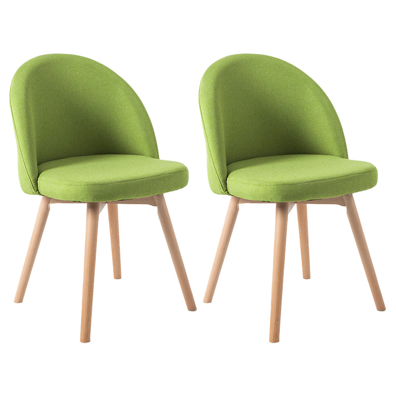 Scandinavian Home Side Chair Parsons Back Wood Upholstered Dining Room Chair