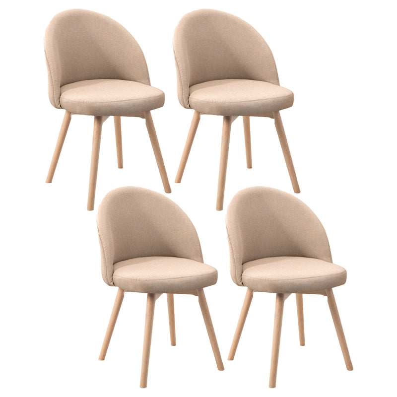 Scandinavian Home Side Chair Parsons Back Wood Upholstered Dining Room Chair