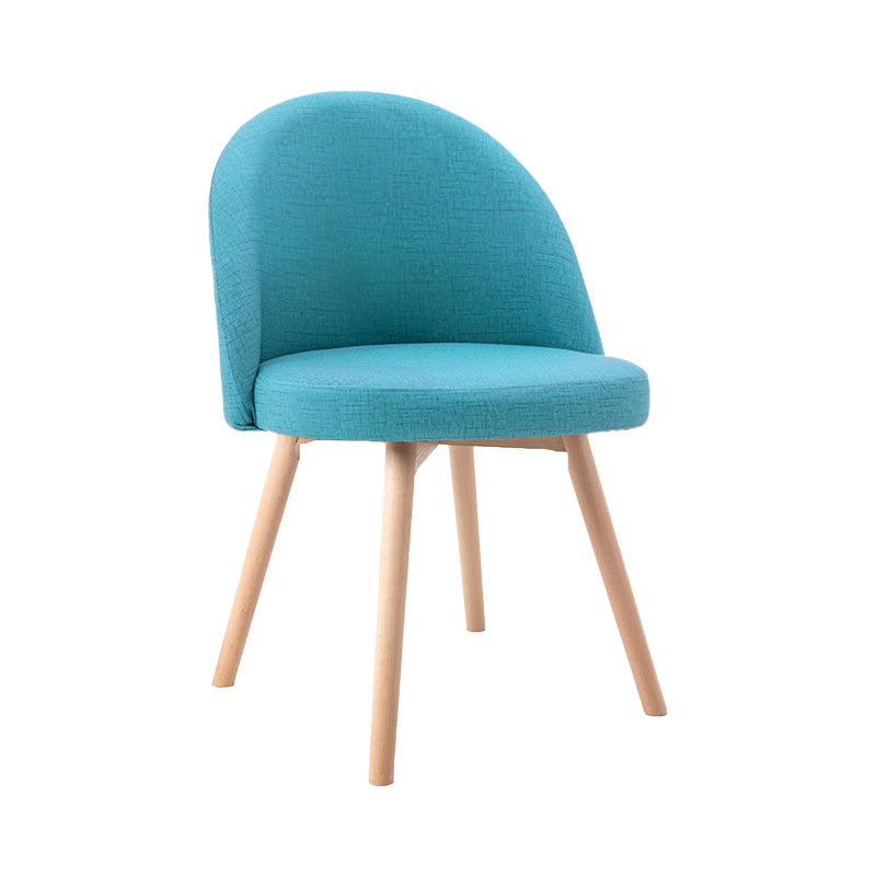 Scandinavian Home Side Chair Parsons Back Wood Upholstered Dining Room Chair