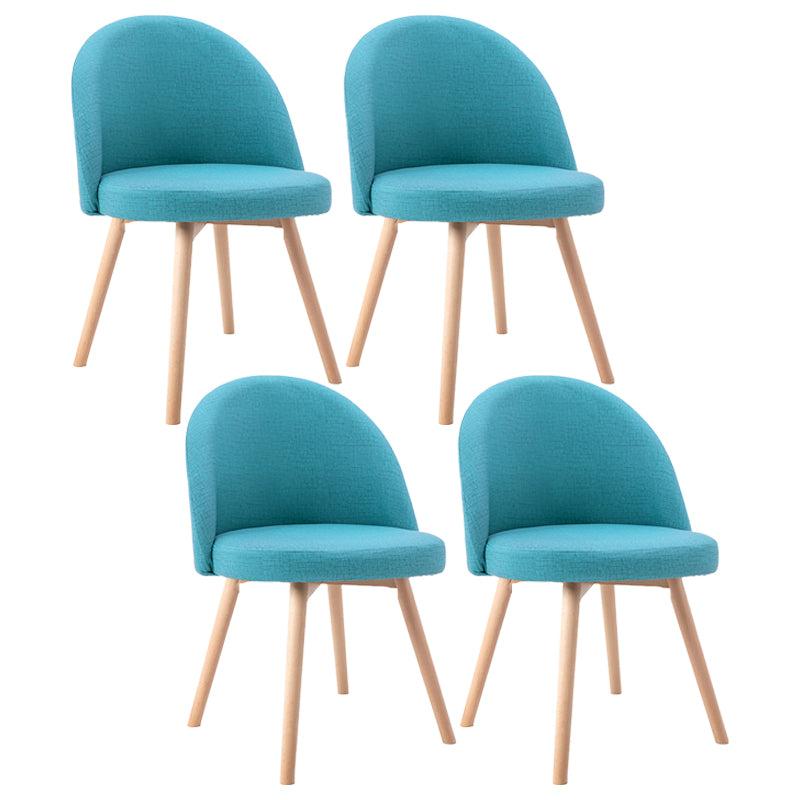 Scandinavian Home Side Chair Parsons Back Wood Upholstered Dining Room Chair