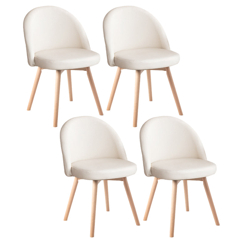 Scandinavian Home Side Chair Parsons Back Wood Upholstered Dining Room Chair
