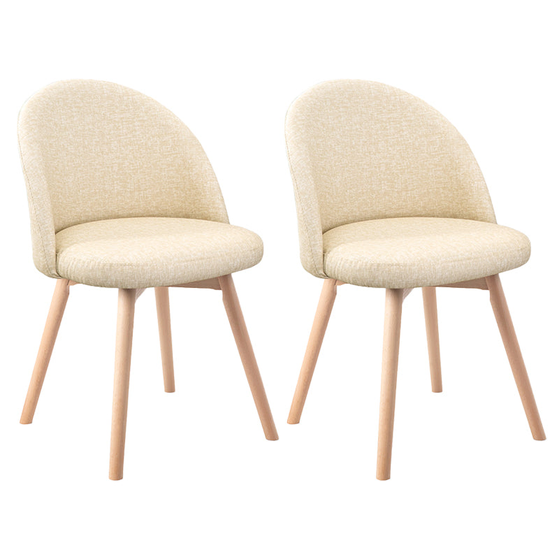 Scandinavian Home Side Chair Parsons Back Wood Upholstered Dining Room Chair