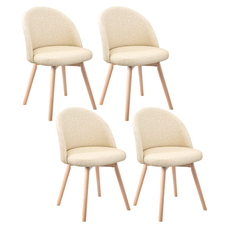 Scandinavian Home Side Chair Parsons Back Wood Upholstered Dining Room Chair