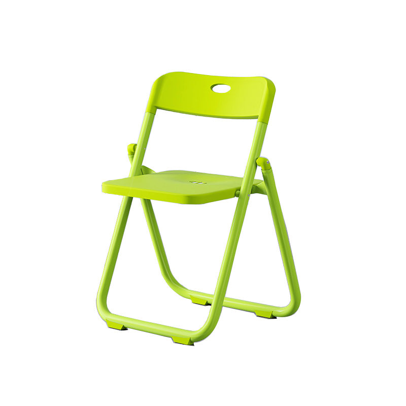 Chaise de salle à manger contemporaine en plastique, chaise à dossier ouvert avec 4 pieds pour usage domestique
