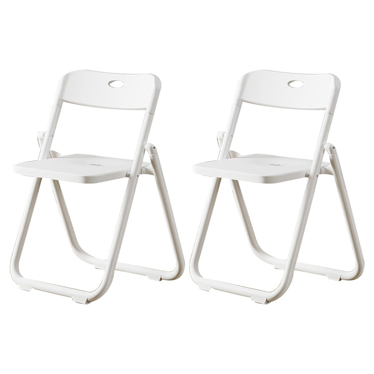 Chaise de salle à manger contemporaine en plastique, chaise à dossier ouvert avec 4 pieds pour usage domestique