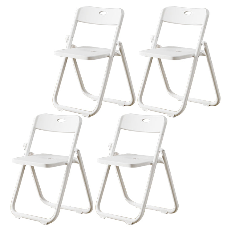 Chaise de salle à manger contemporaine en plastique, chaise à dossier ouvert avec 4 pieds pour usage domestique