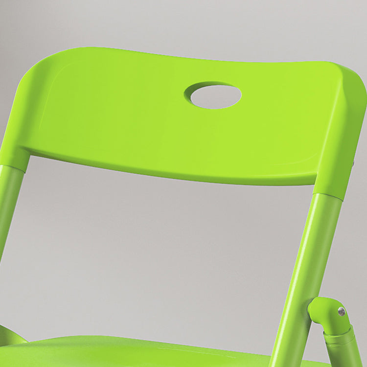 Chaise de salle à manger contemporaine en plastique, chaise à dossier ouvert avec 4 pieds pour usage domestique