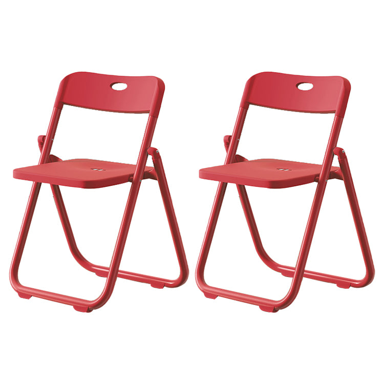 Chaise de salle à manger contemporaine en plastique, chaise à dossier ouvert avec 4 pieds pour usage domestique