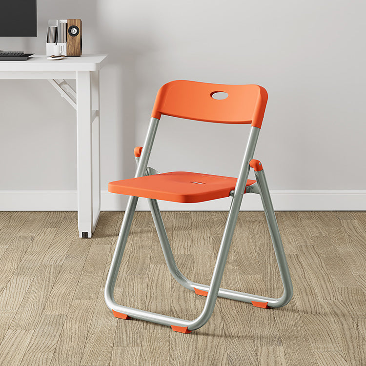 Chaise de salle à manger contemporaine en plastique, chaise à dossier ouvert avec 4 pieds pour usage domestique
