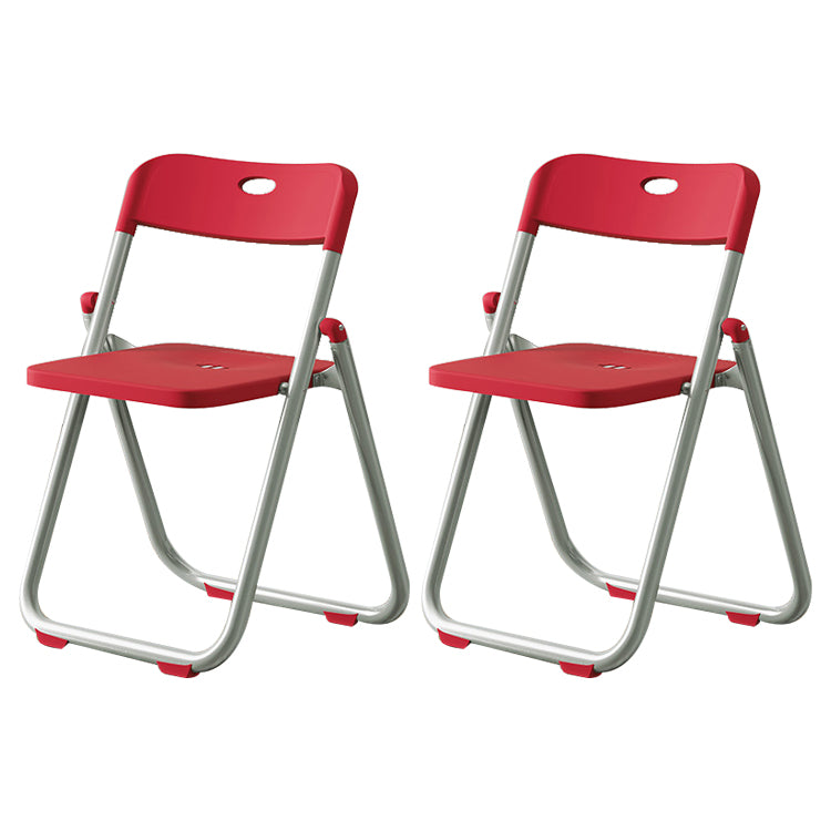 Chaise de salle à manger contemporaine en plastique, chaise à dossier ouvert avec 4 pieds pour usage domestique